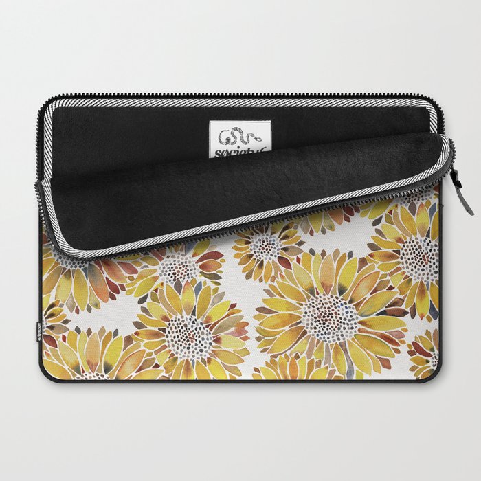Sunflower Blooms - Yellow Laptop Sleeve Gallery Image 2
