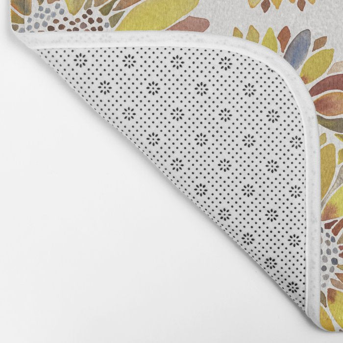 Sunflower Blooms - Yellow Bath Mat Gallery Image 2