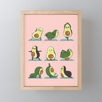 Avocado Yoga in Pink Mini Art Print Gallery Image 1