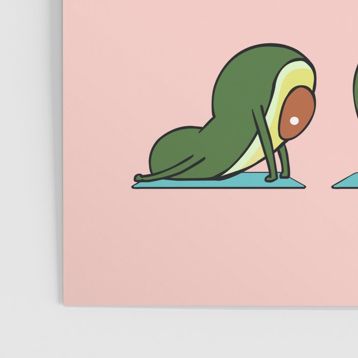 Avocado Yoga in Pink Poster Gallery Image 3