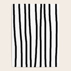 Simply Drawn Vertical Stripes in Midnight Black Poster Gallery Image 4