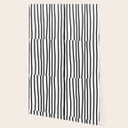Simply Drawn Vertical Stripes in Midnight Black Wallpaper Gallery Image 2