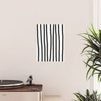 Simply Drawn Vertical Stripes in Midnight Black Poster Gallery Image 2