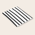 Simply Drawn Vertical Stripes in Midnight Black Notebook Gallery Image 2