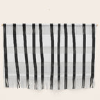 Simply Drawn Vertical Stripes in Midnight Black Wall Hanging Gallery Image 1