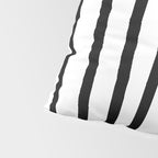 Simply Drawn Vertical Stripes in Midnight Black Pillow Sham Gallery Image 4