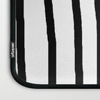 Simply Drawn Vertical Stripes in Midnight Black Laptop Sleeve Gallery Image 3