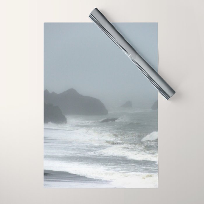 Pacific Northwest Beach Storm Wrapping Paper Gallery Image 1