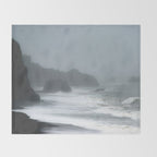 Pacific Northwest Beach Storm Throw Blanket Gallery Image 2