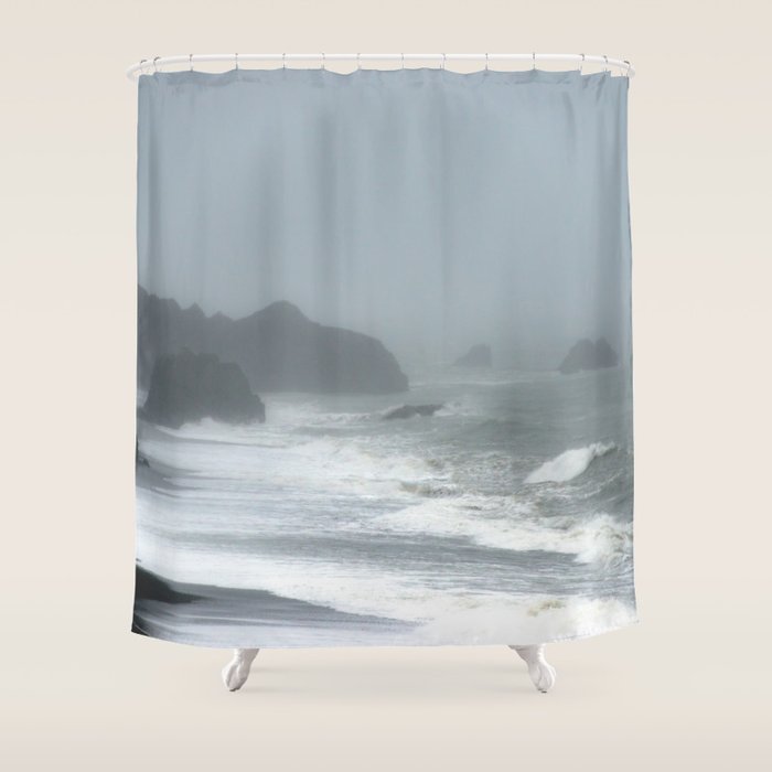 Pacific Northwest Beach Storm Shower Curtain Gallery Image 1