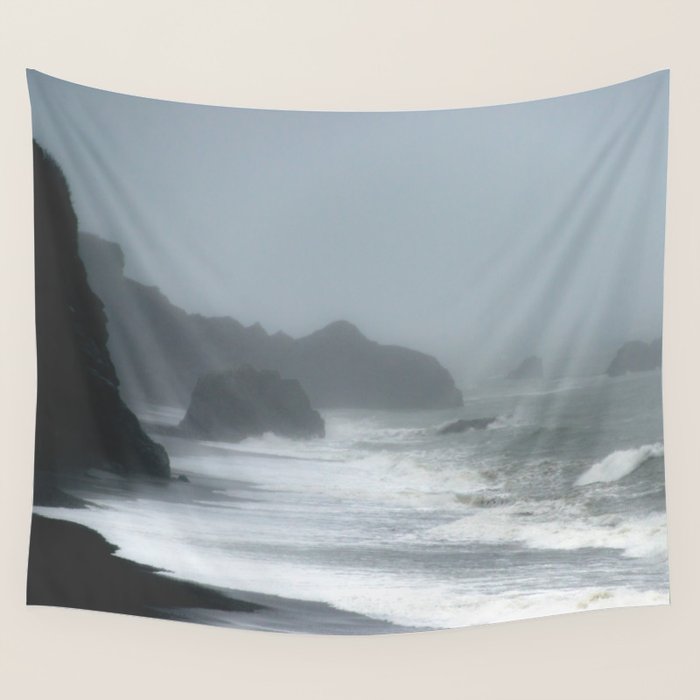 Pacific Northwest Beach Storm Wall Tapestry Gallery Image 4