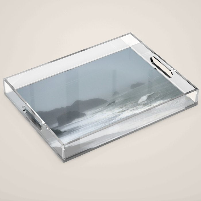 Pacific Northwest Beach Storm Acrylic Tray Gallery Image 1