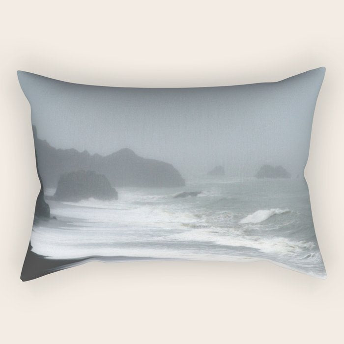 Pacific Northwest Beach Storm Rectangular Pillow Gallery Image 2