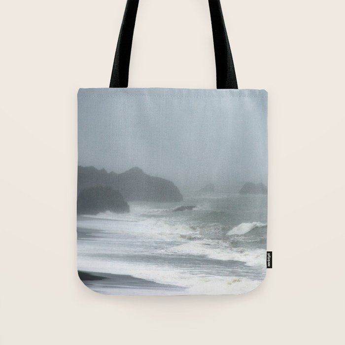 Pacific Northwest Beach Storm Tote Bag Gallery Image 1