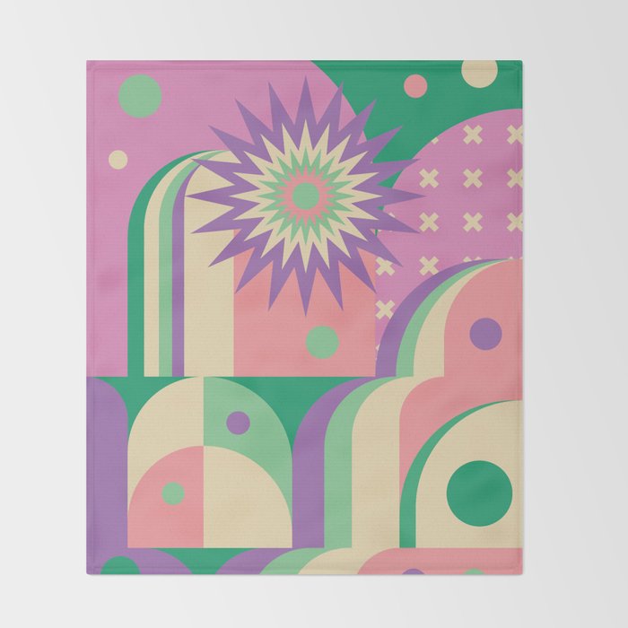Pastel Surreal Place Throw Blanket Gallery Image 2