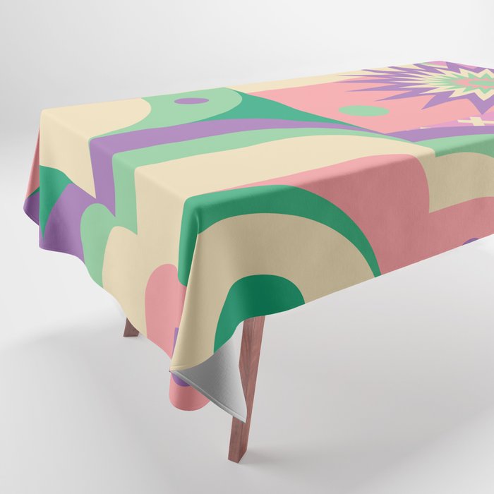 Pastel Surreal Place Tablecloth Gallery Image 1