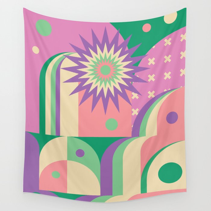 Pastel Surreal Place Wall Tapestry Gallery Image 1