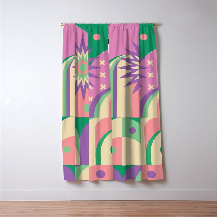 Pastel Surreal Place Window Curtain Gallery Image 3