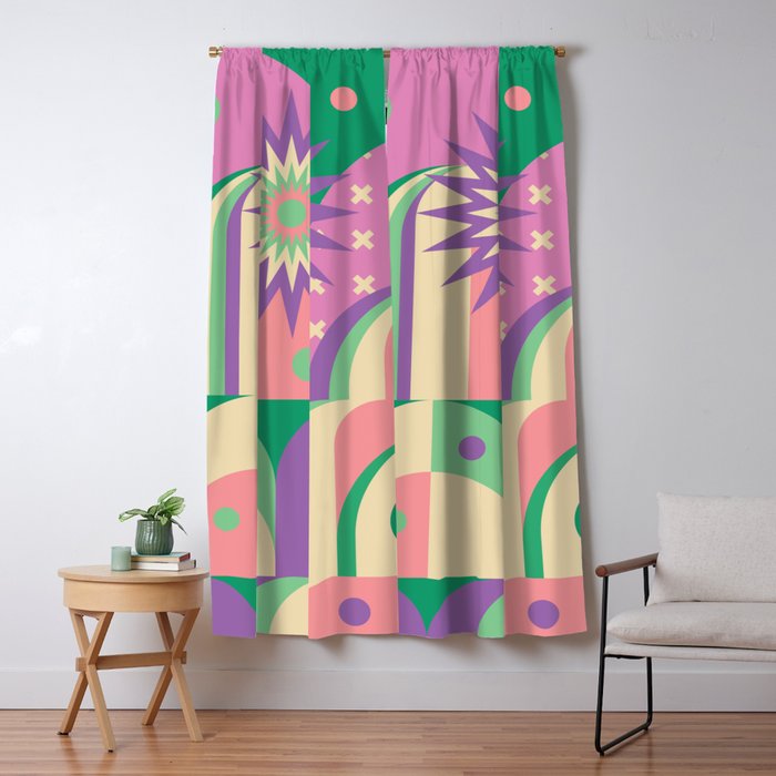 Pastel Surreal Place Window Curtain Gallery Image 5