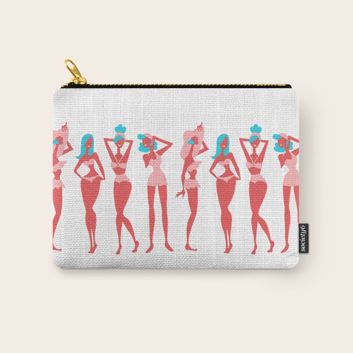 Beach Bombshells - Cyan & Coral Palette Carry All Pouch Gallery Image 1