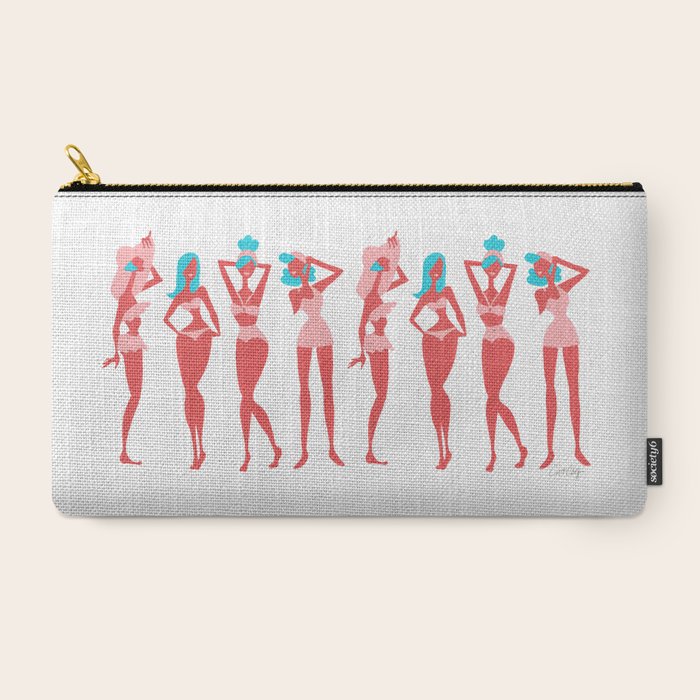 Beach Bombshells - Cyan & Coral Palette Carry All Pouch Gallery Image 2