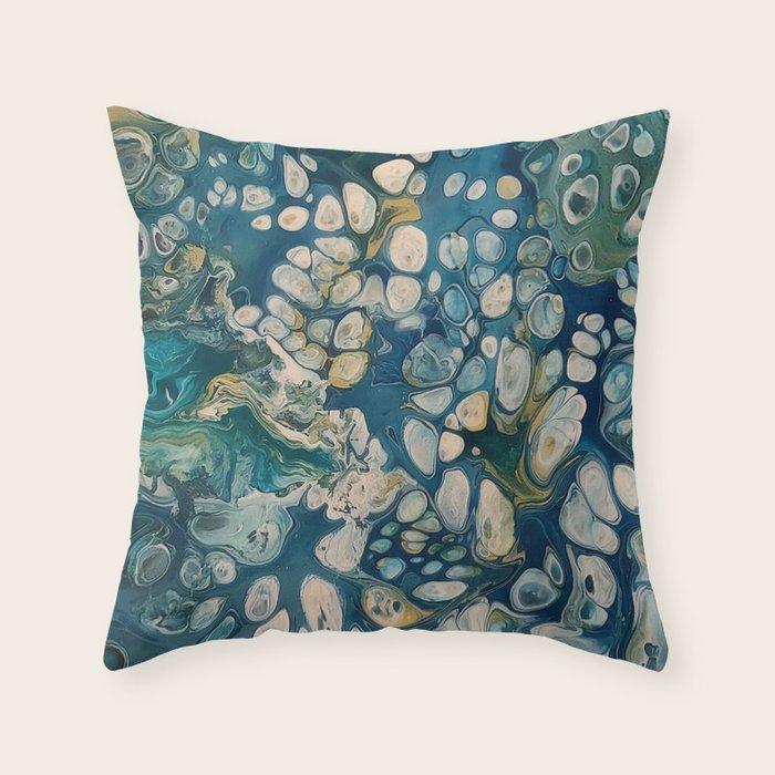 Underwater Abstract Fantasy Throw Pillow Gallery Image 6