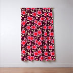 Pink and Maroon Flowers Pop Window Curtain Gallery Image 3