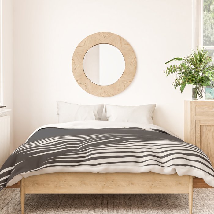 Wavy Black and Beige 13 Duvet Cover Gallery Image 3