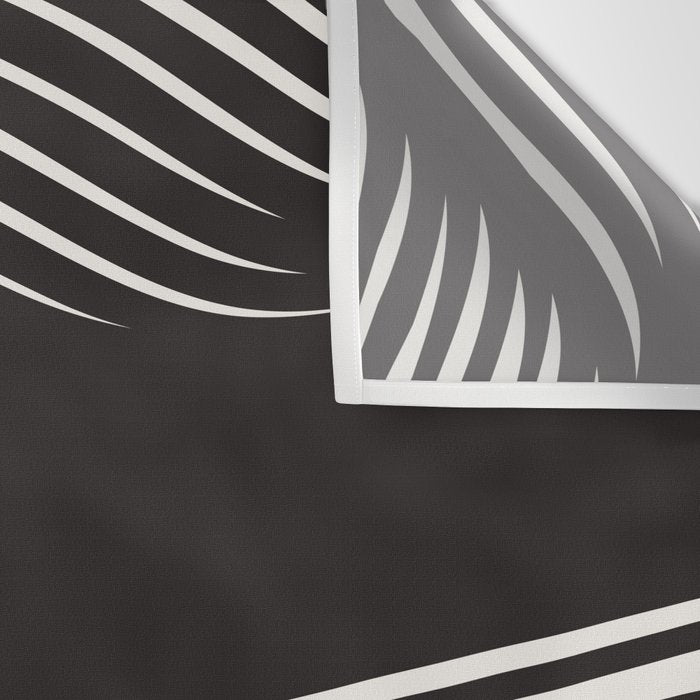 Wavy Black and Beige 13 Wall Tapestry Gallery Image 3