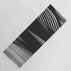 Wavy Black and Beige 13 Yoga Mat Gallery Image 1