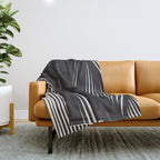 Wavy Black and Beige 13 Throw Blanket Gallery Image 1