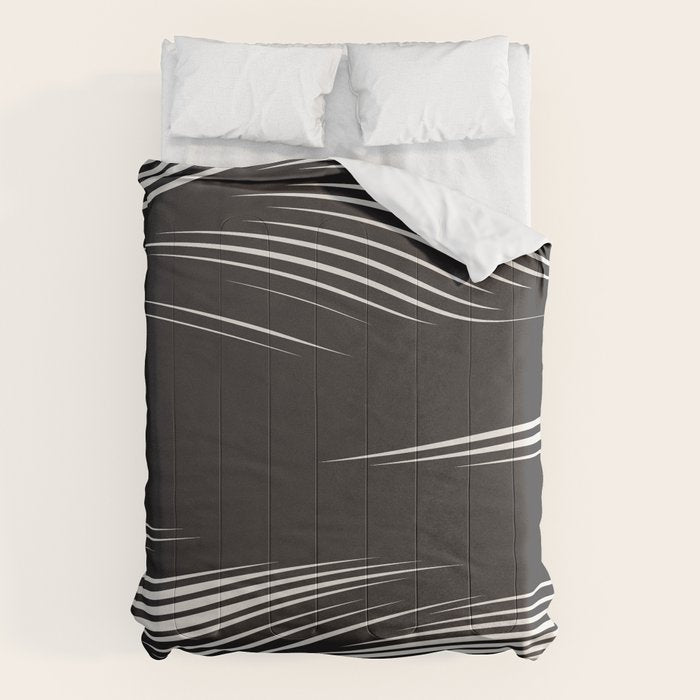 Wavy Black and Beige 13 Comforter Gallery Image 6