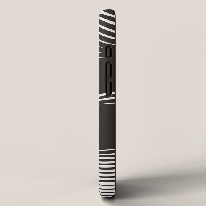 Wavy Black and Beige 13 iPhone Case Gallery Image 2