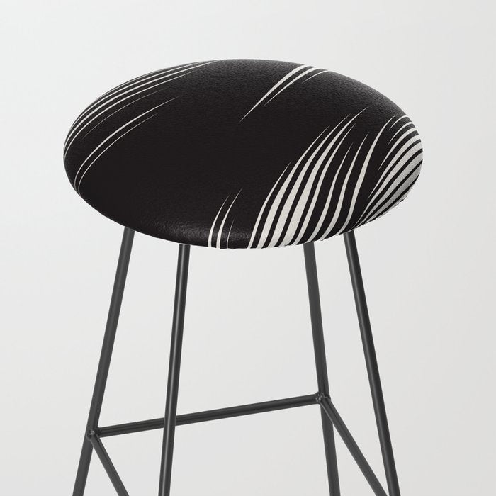 Wavy Black and Beige 13 Stool Gallery Image 2