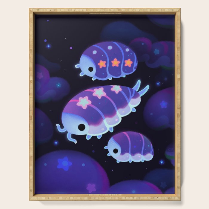 Cloud isopod - Starry night Serving Tray Gallery Image 1