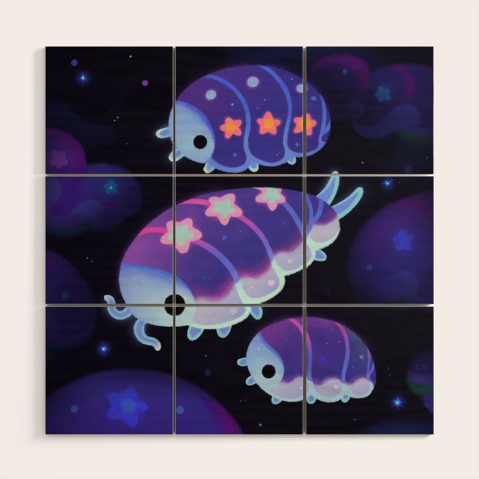 Cloud isopod - Starry night Wood Wall Art Gallery Image 1