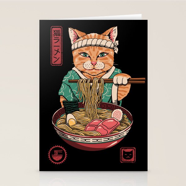 Neko Ramen Stationery Card Gallery Image 2