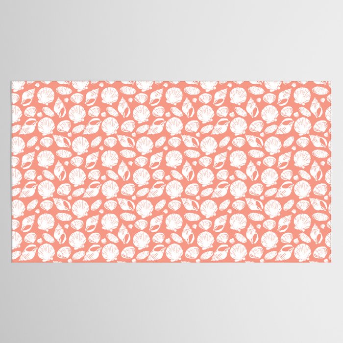Shells . Coral Tablecloth Gallery Image 2