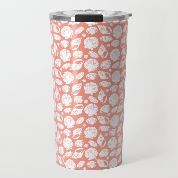Shells . Coral Travel Mug Gallery Image 1