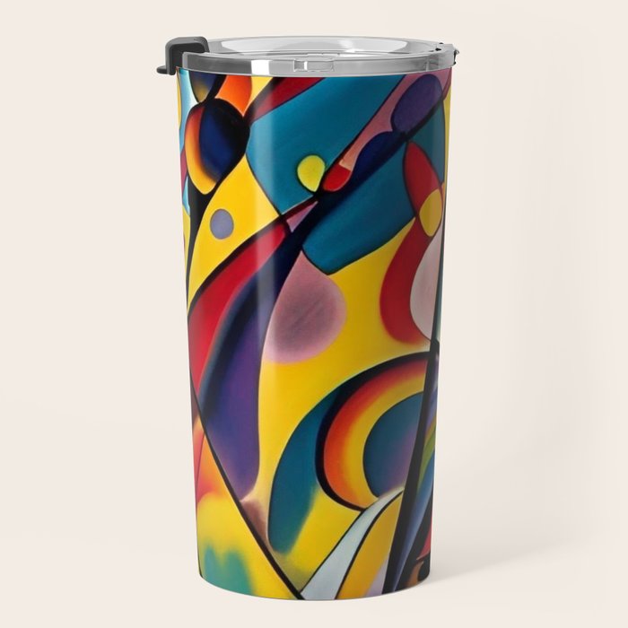 Bright Shape Composition Travel Mug Gallery Image 3