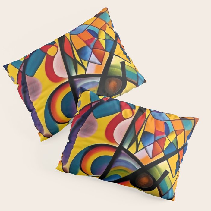 Bright Shape Composition Pillow Sham Gallery Image 1