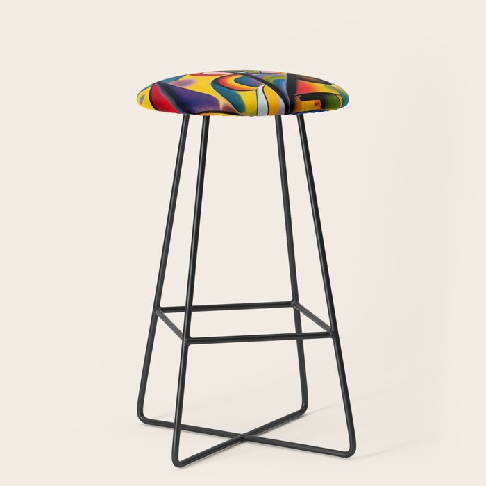 Bright Shape Composition Stool Gallery Image 1