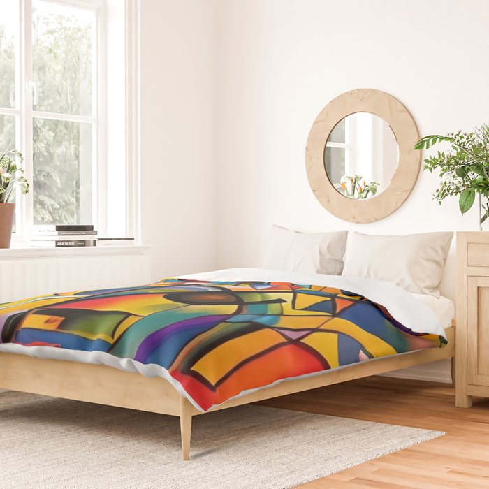 Bright Shape Composition Duvet Cover Gallery Image 2
