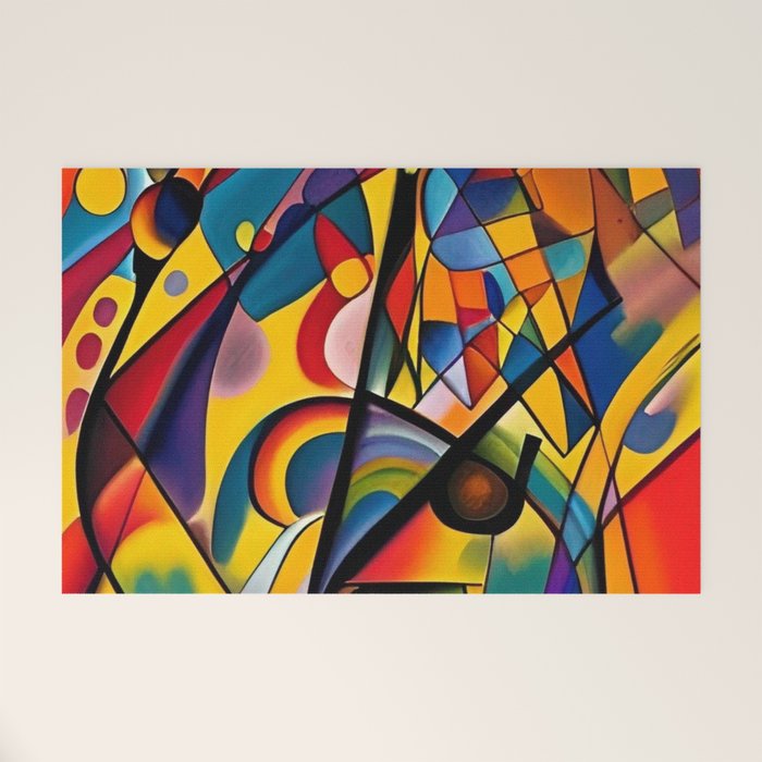 Bright Shape Composition Welcome Mat Gallery Image 1