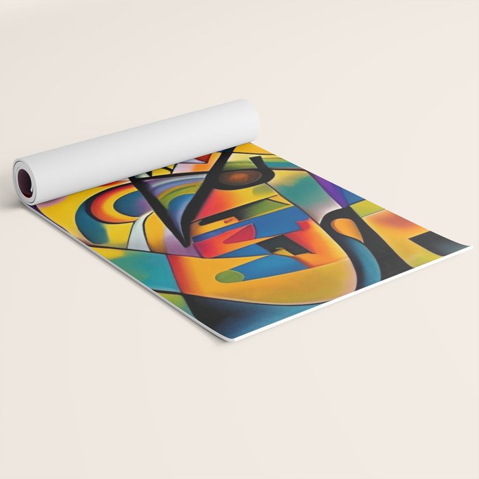Bright Shape Composition Yoga Mat Gallery Image 2