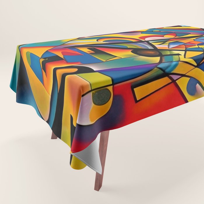 Bright Shape Composition Tablecloth Gallery Image 1
