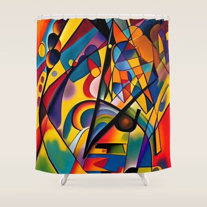 Bright Shape Composition Shower Curtain Gallery Image 1