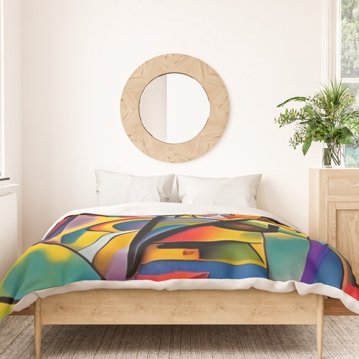 Bright Shape Composition Duvet Cover Gallery Image 3