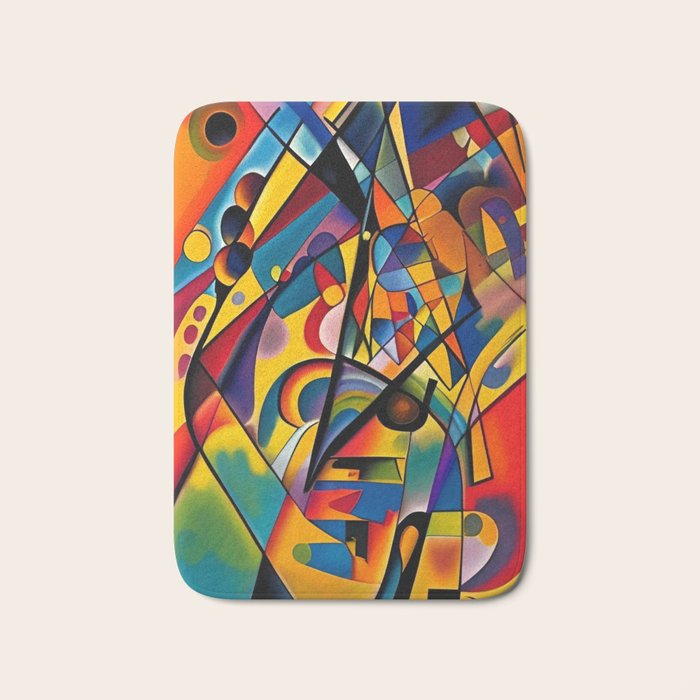 Bright Shape Composition Bath Mat Gallery Image 1