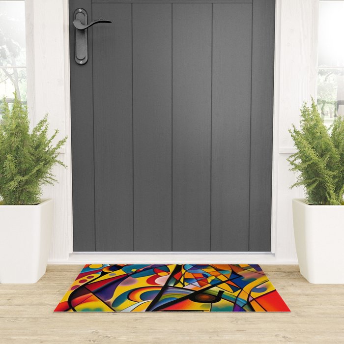 Bright Shape Composition Welcome Mat Gallery Image 3